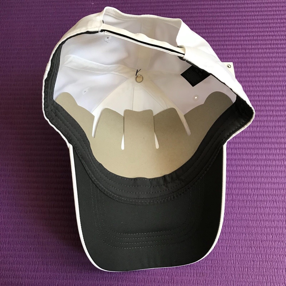 Nike Men's White/Black Logo Adjustable Poly Cap Athletic Hat Streetwear Sporty - Picture 6 of 9